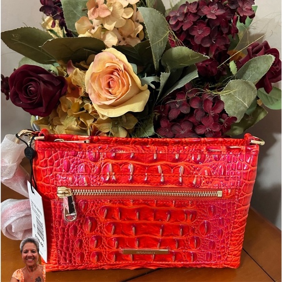 Brahmin Vida Flame Melbourne Collection Crossbody Bag FIRM PRICE - Picture 1 of 9